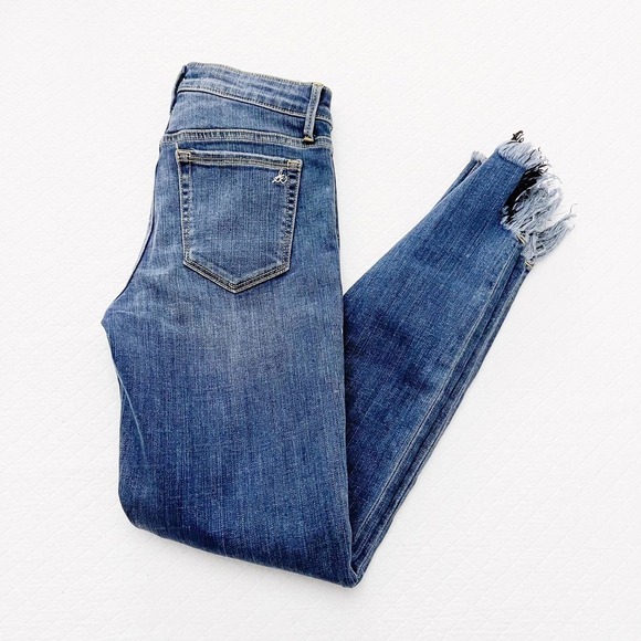 Sam Edelman The Kitten Mid Rise Skinny Crop Denim Jeans SZ25 - Picture 5 of 7